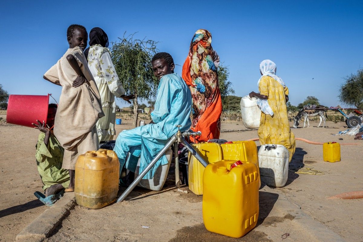لاجئون سودانيون. (أ ف ب)