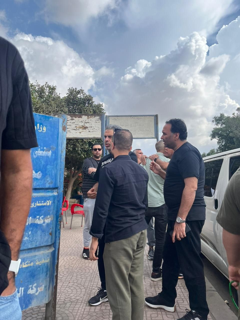 نجوم الزمالك أمام المستشفي جثمان محمد صبري