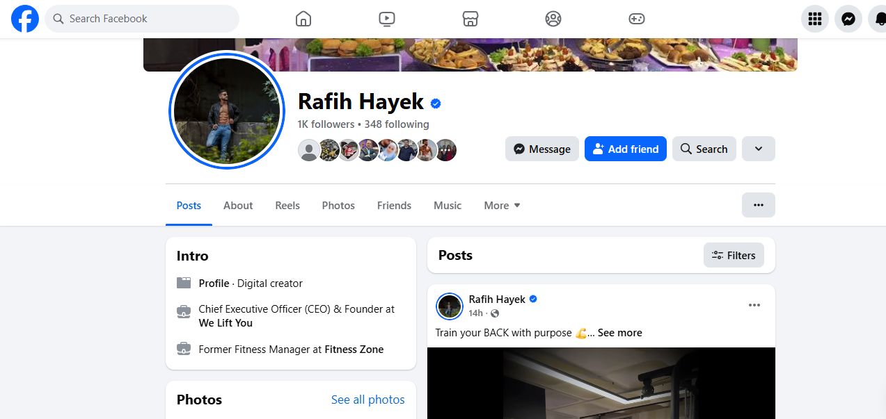 لقطة لصفحة حايك في الفايسبوك