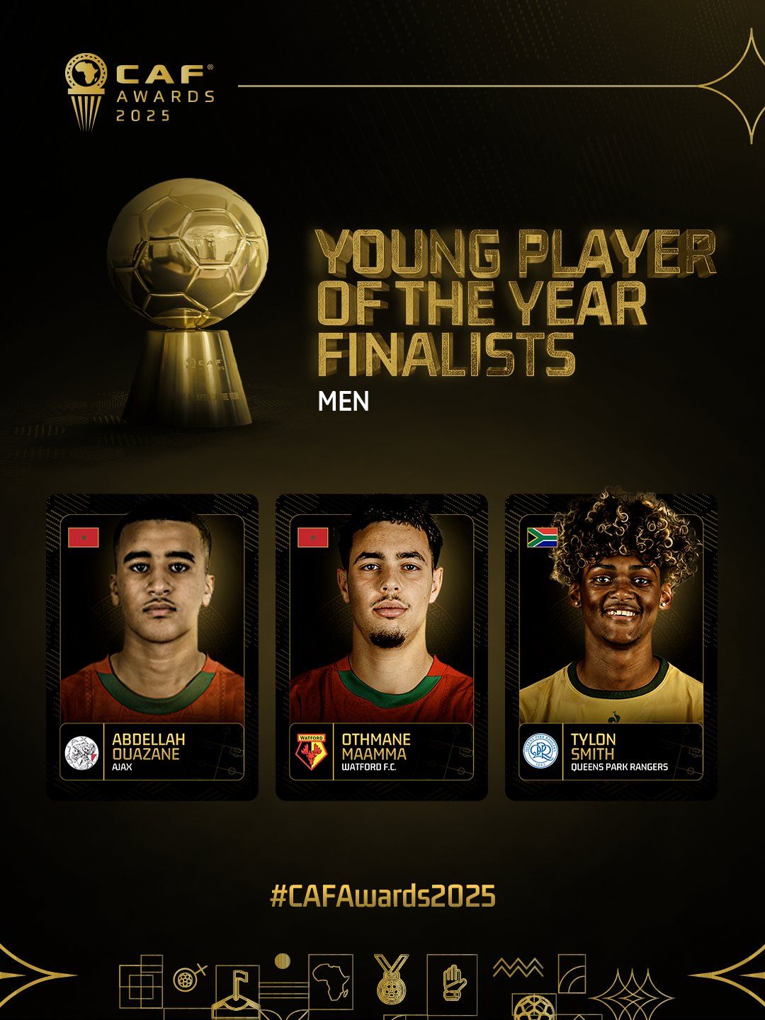 الاتحاد الأفريقي يكشف قوائم المرشحين لجوائز الأفضل في أفريقيا 2025. (إكس)