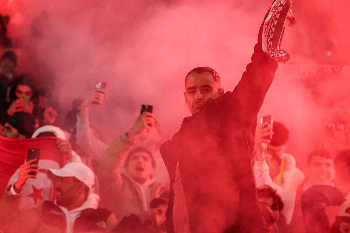 من المباراة. (أ ف ب)