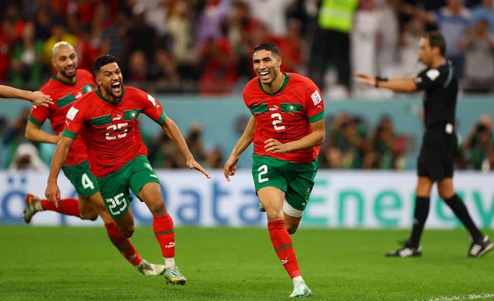 منتخب المغرب المشارك في كأس العرب في قطر. (وكالات)