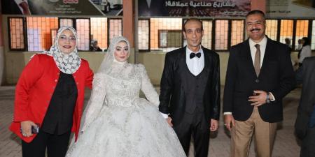 عروسان يصوتان بانتخابات مجلس النواب 2025 فى الجيزة (صور) - المصدر 7