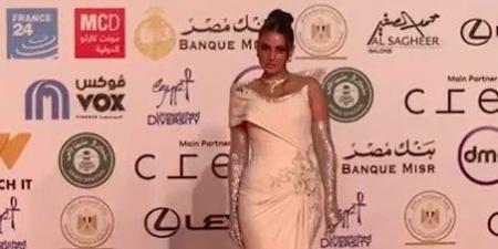 درة تخطف الأنظار خلال حفل افتتاح مهرجان القاهرة السينمائي في دورته الـ46 - المصدر 7