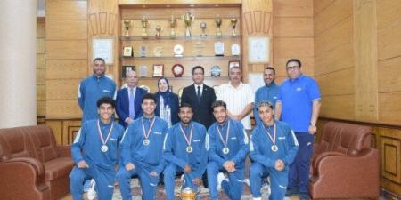 جامعة بنها تُكرم الفائزين بالمركز الأول في بطولة الدورة العربية لخماسيات كرة القدم - المصدر 7
