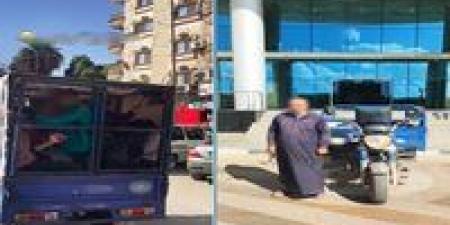 ضبط سائق يحمل طلاب المدارس في الصندوق الخلفي للتروسيكل - المصدر 7