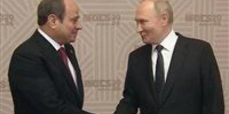 بوتين يهنئ الرئيس السيسي بعيد ميلاده خلال وضع هيكل الاحتواء بمفاعل الضبعة - المصدر 7