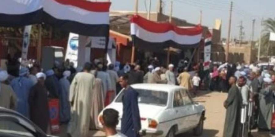 رجال كوم أمبو يحتشدون أمام لجان انتخابات النواب بالعباسية وحجازة بأسوان - المصدر 7