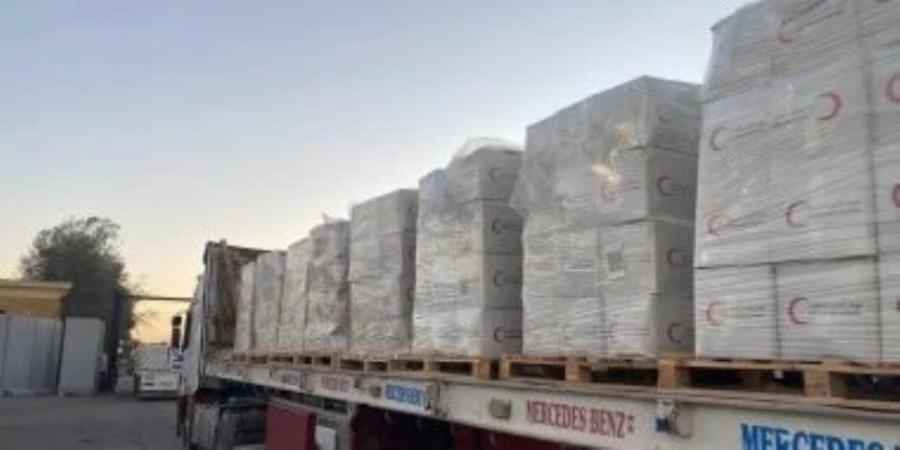 قافلة زاد العزة الـ74 تدخل قطاع غزة عبر ميناء رفح - المصدر 7